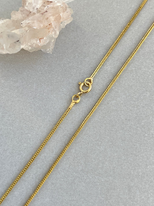 Vintage 14k Gold 17.5” Foxtail Link Chain