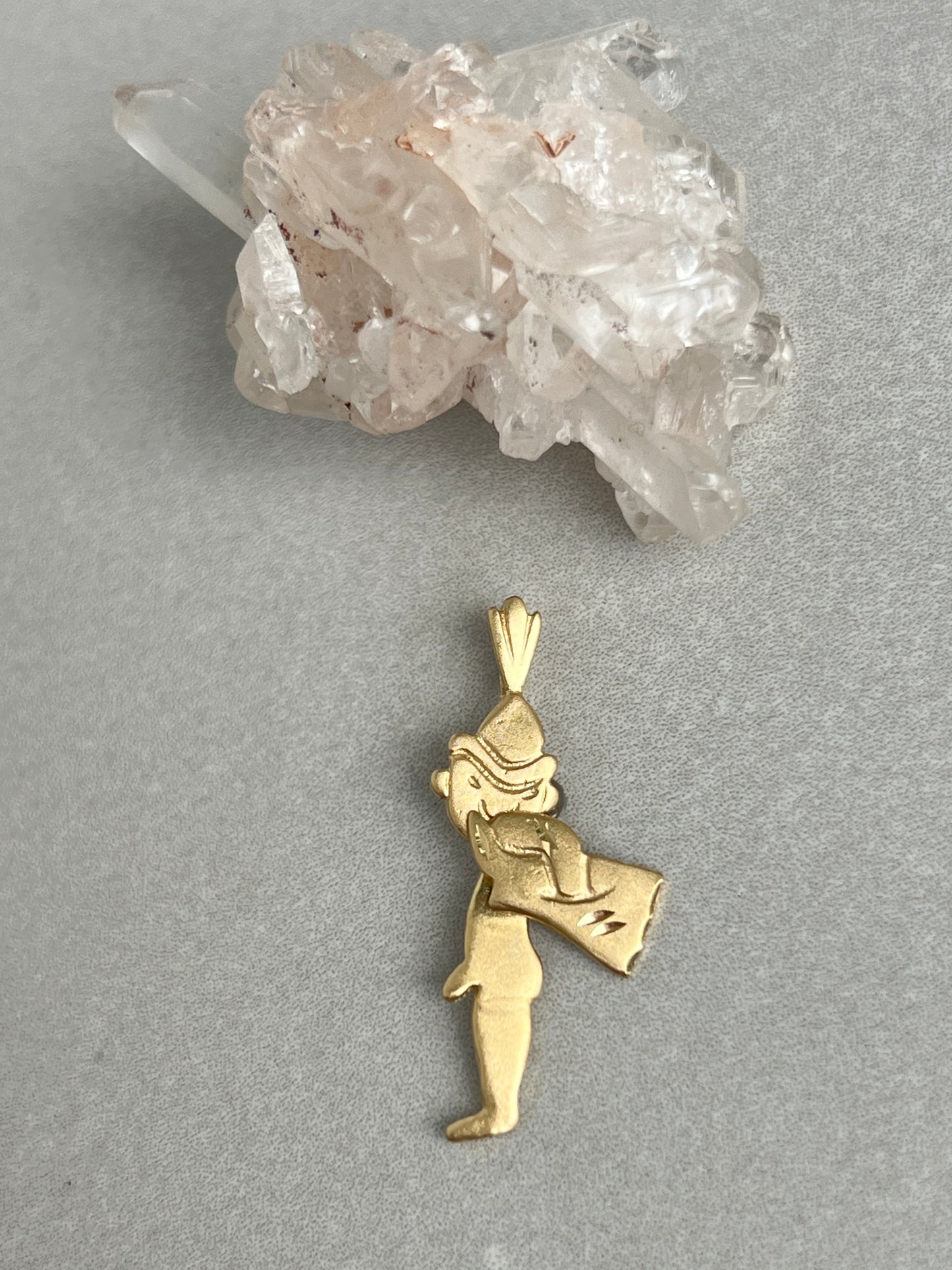 Vintage 14k Gold Articulated Flashing Man Charm