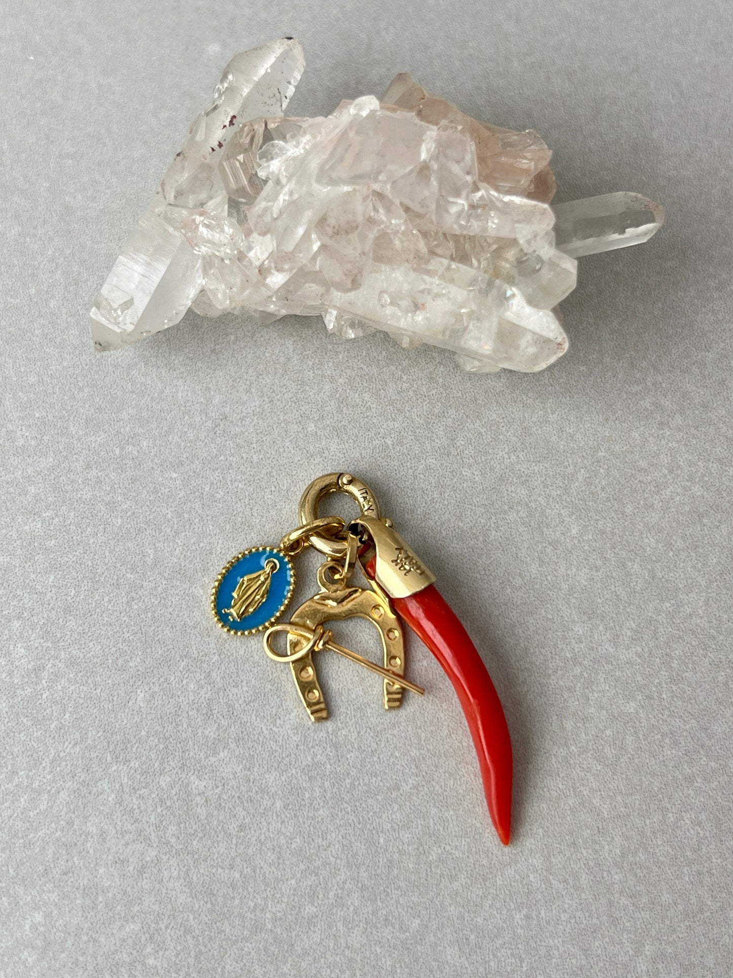 Vintage 14k Gold Small Charm Enhancer / Chain Connector