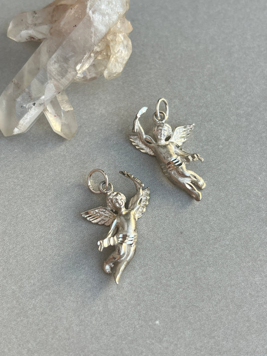 Vintage 925 Sterling Silver Angel Charms