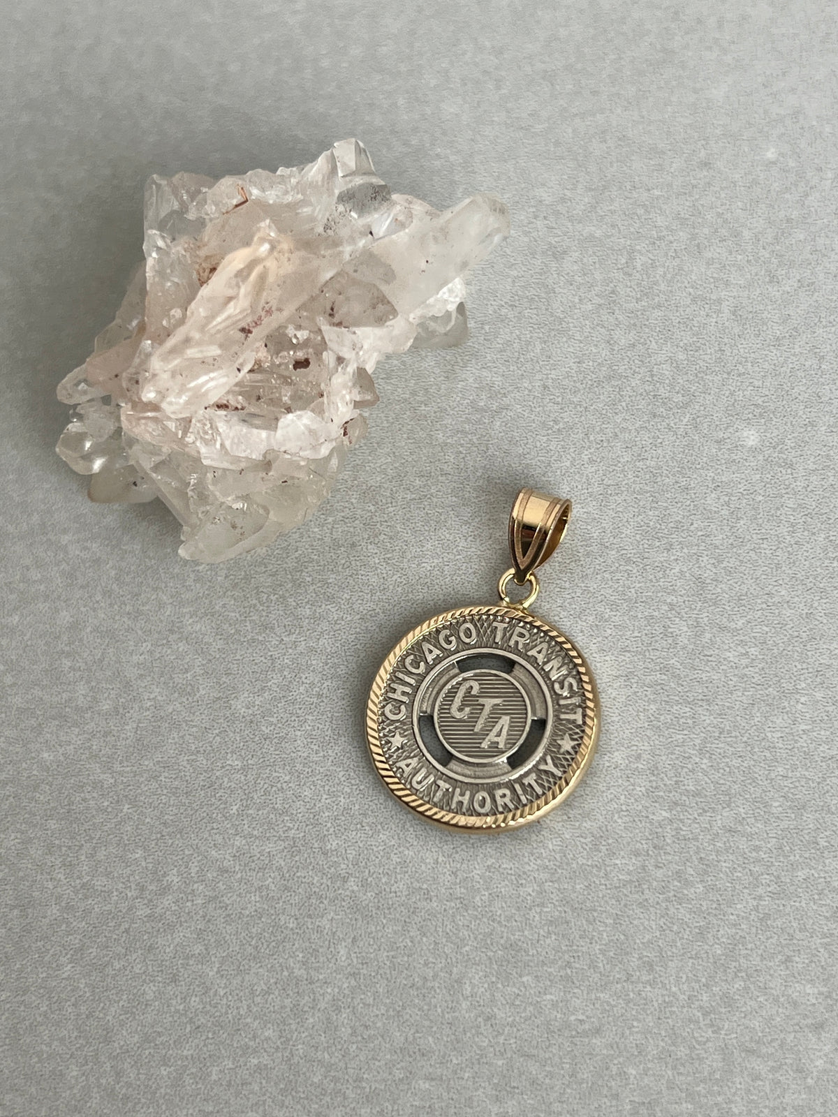 PREORDER- Vintage Chicago Transit Authority Token in 14k Gold Frame
