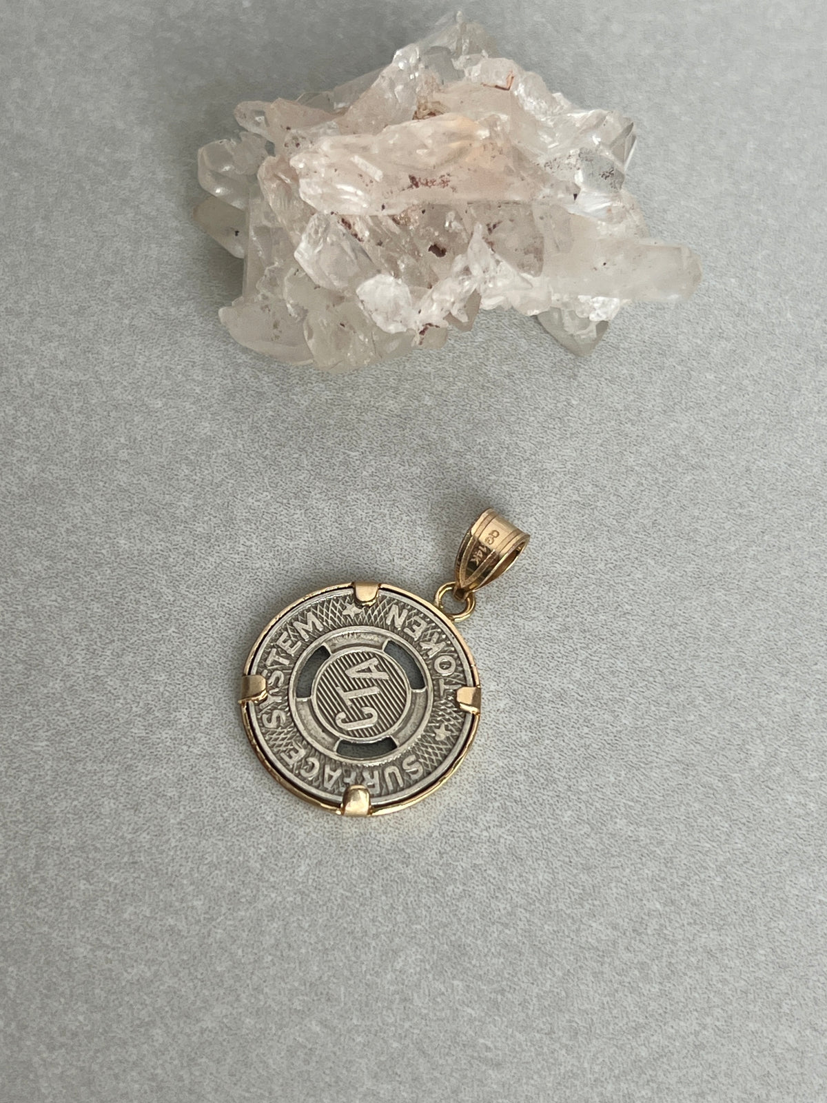 PREORDER- Vintage Chicago Transit Authority Token in 14k Gold Frame